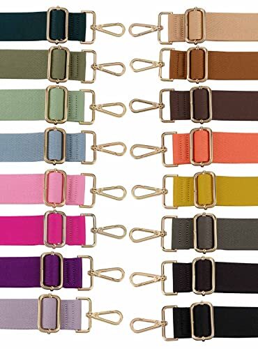 Allzedream Thick Purse Strap Wide Adjustable Black-gun Black Hardware