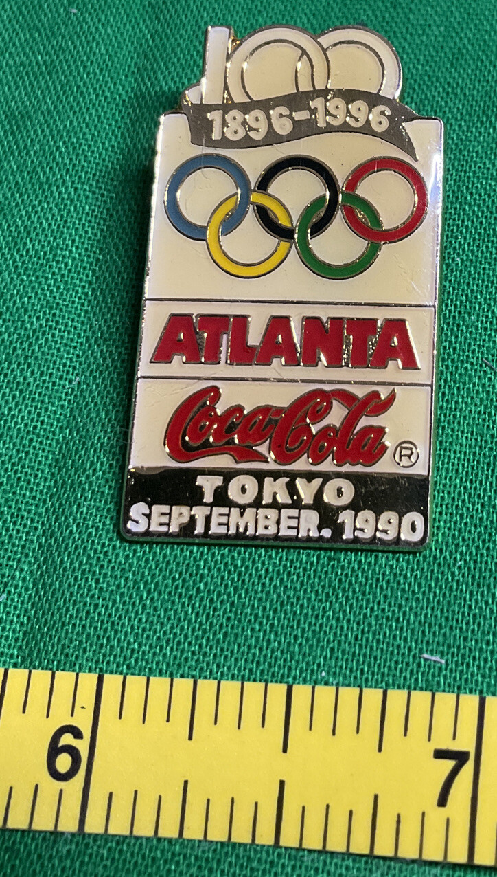 100 Years 1896 -1996 Atlanta 1996 Coca Cola Tokyo 1990 Olympic Pin