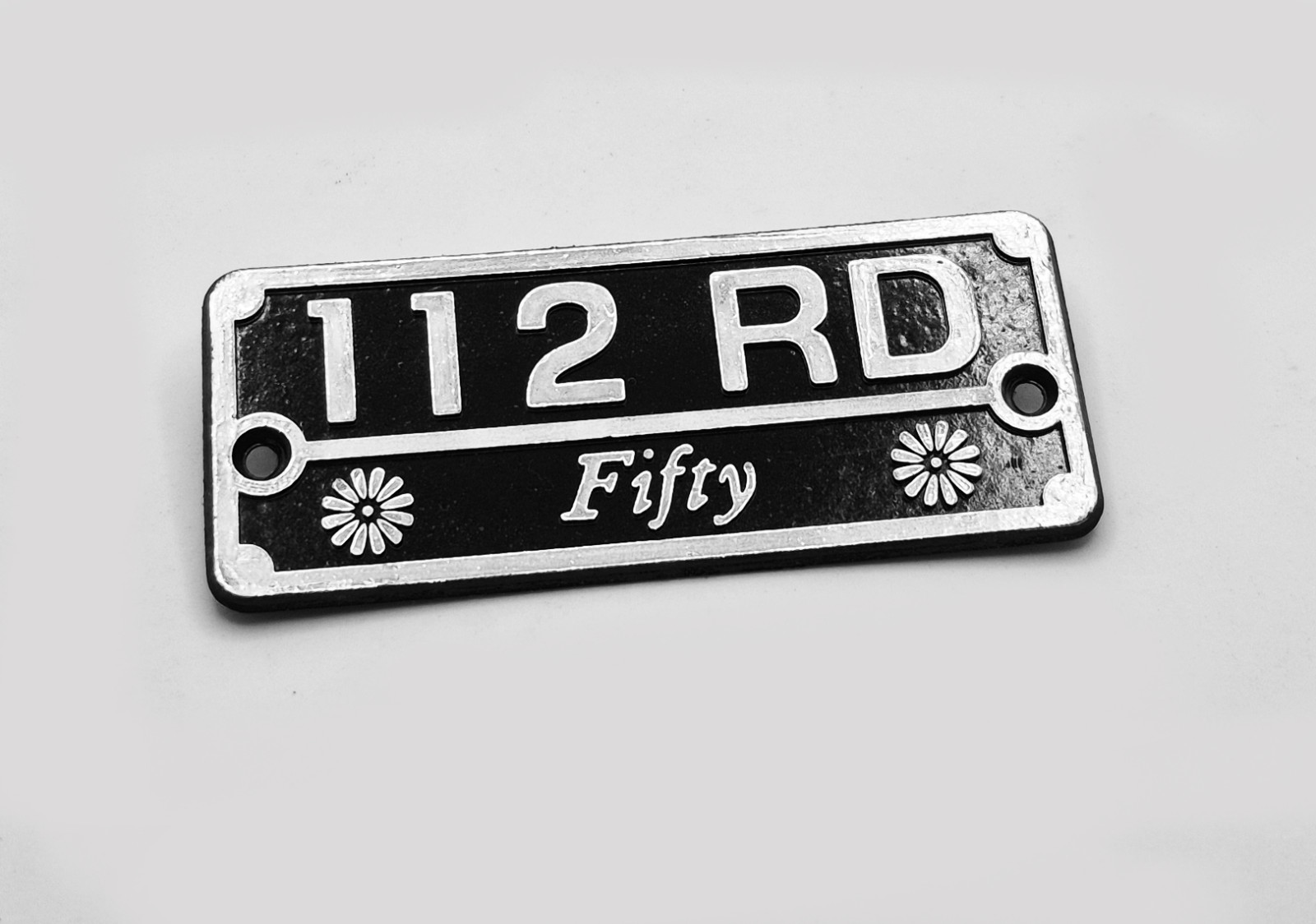 Reproduction Ernie Ball Music Man 112RD Fifty Model Number Badge