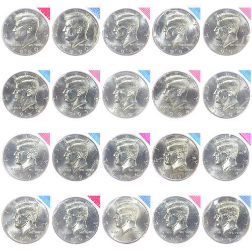 1990-1999 P D Kennedy Half Dollar BU Mint Cello Decade Set Run 20 US Coins