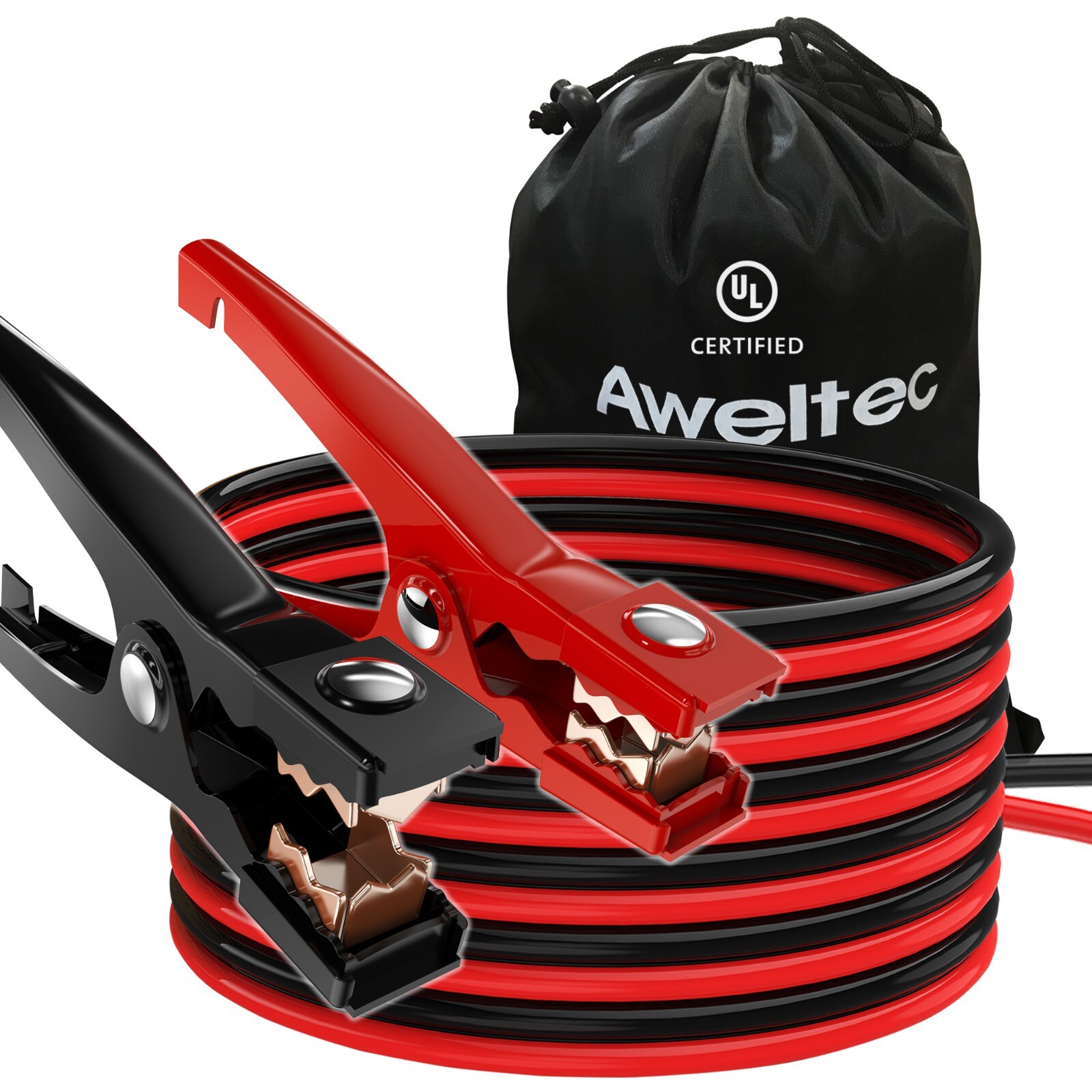 Jumper Cables for car, UL-Listed 8 Gauge 12 Feet Heavy Duty Booster Cables