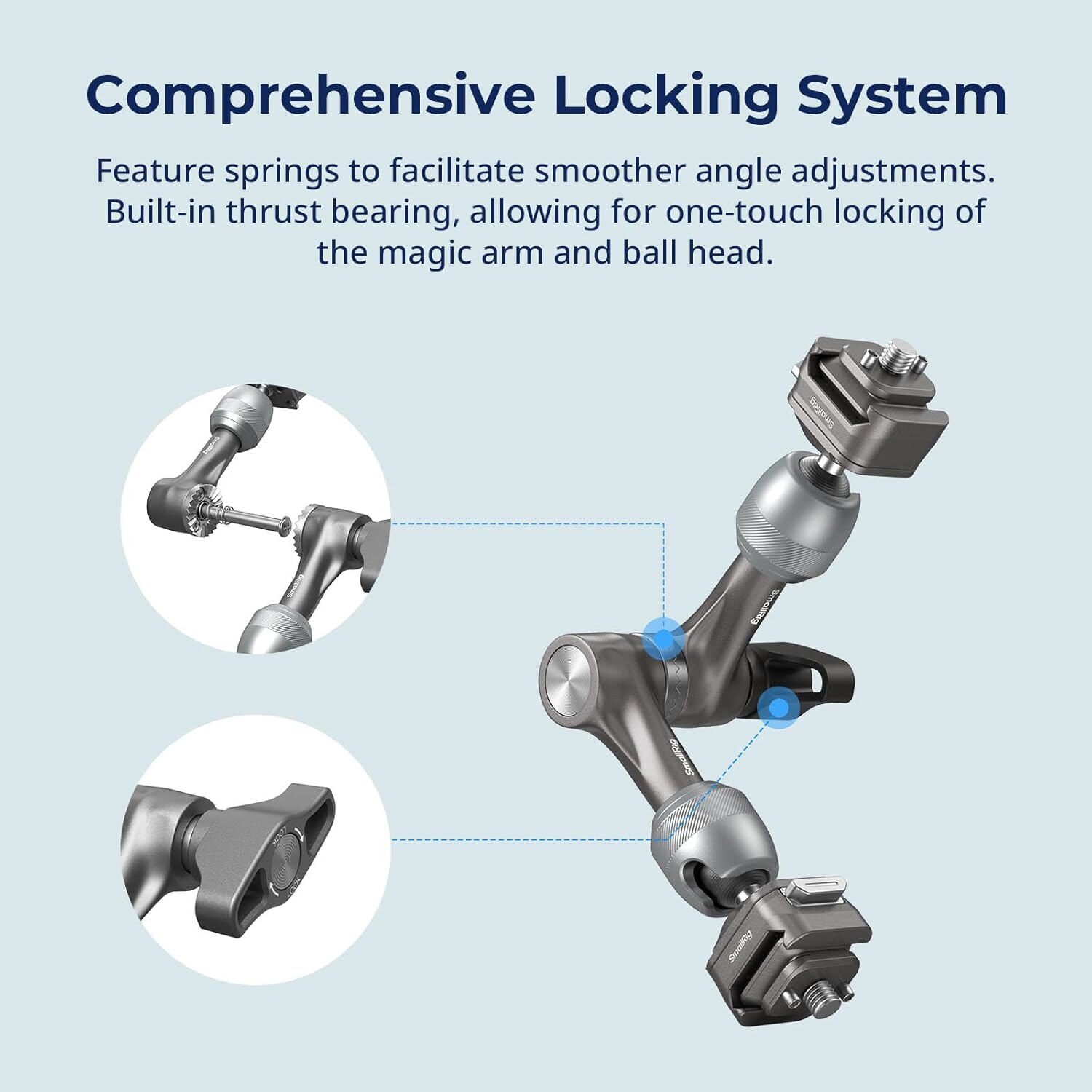 SmallRig HawkLock H21 Quick Release Rosette Magic Arm Max Load Capacity 3.5KG