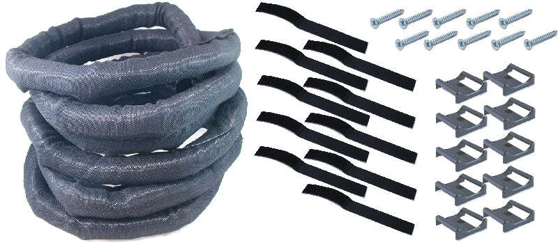 1 inch SNAKESKIN Cable Management Kit - Black - 20 ft Contractor Pack