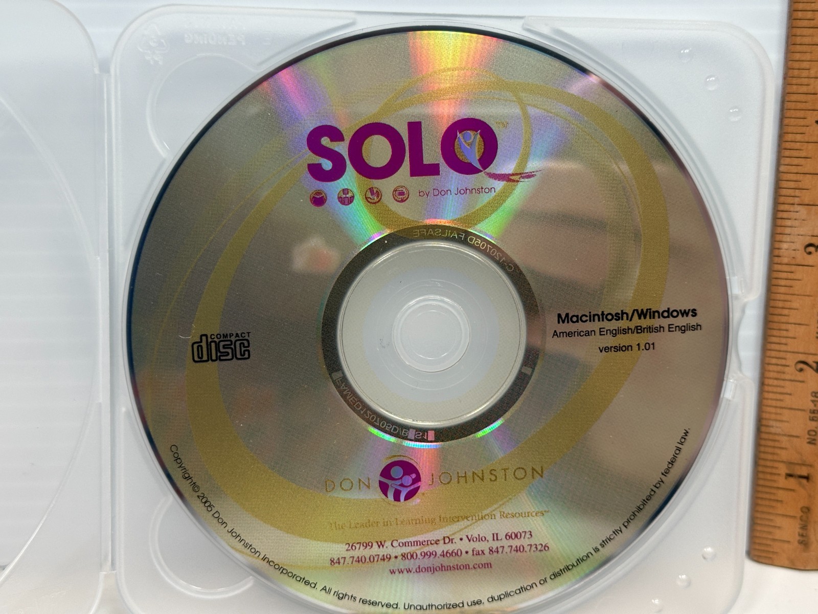 SOLO version 1.01 Disc ONLY Don Johnston Windows Macintosh