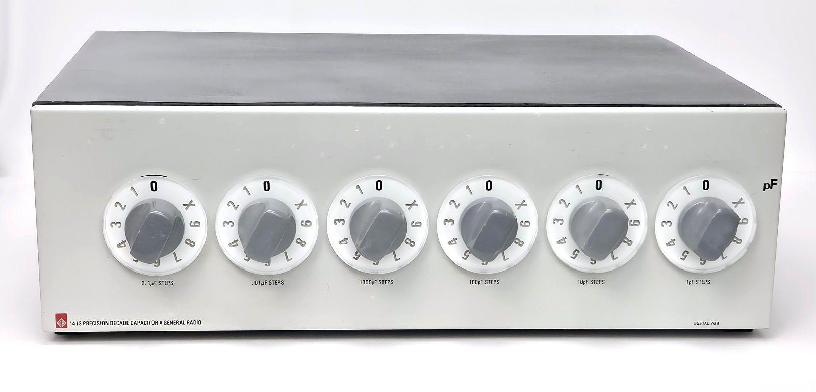 General Radio / GenRad / IET Labs 1413 Decade Capacitor, 6-Dial, 1pF-1.11111µF