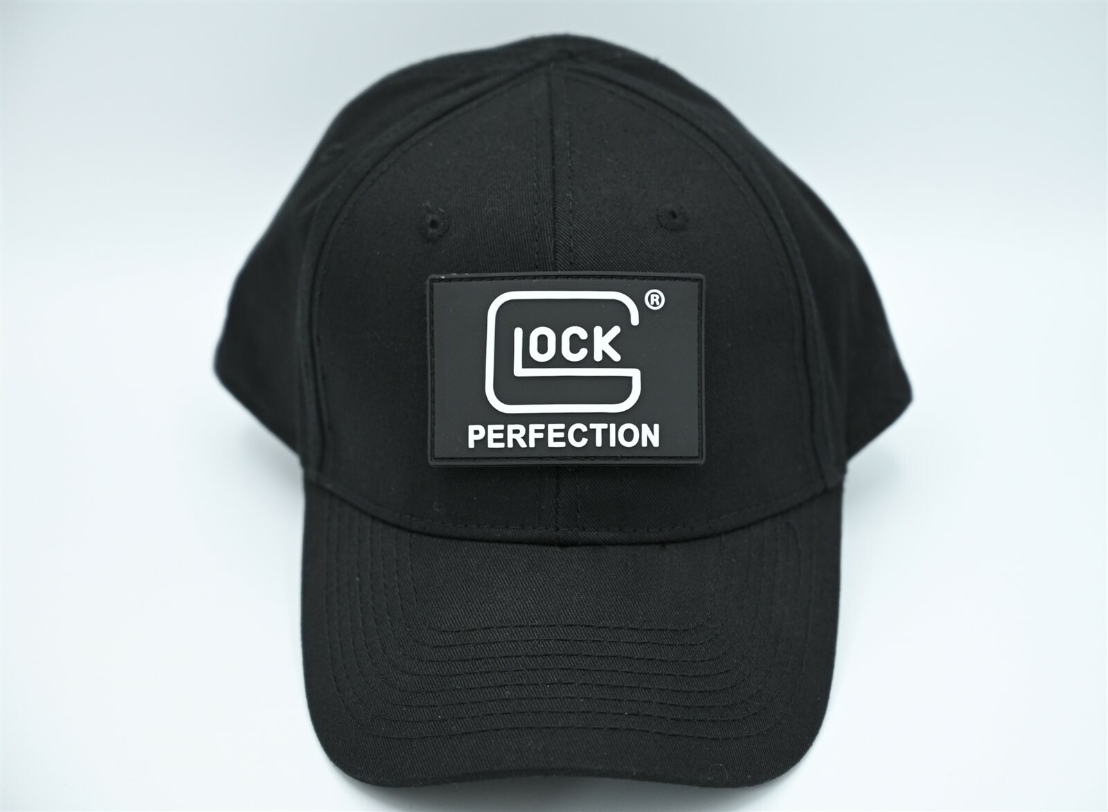 GLOCK PERFECTION BLACK LOGO PATCH HATBASEBALL CAP 17 19 22 23 26 27 42 43X 45 48