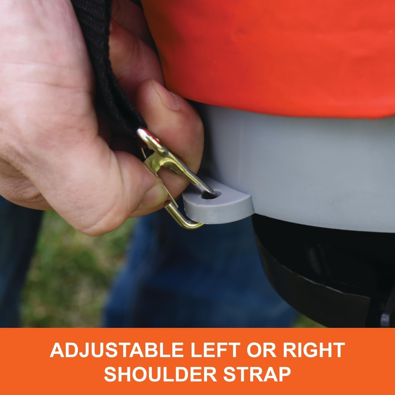 Efficient Handheld Bag Seeder Spreader with Rear Baffle for Easy Element Control