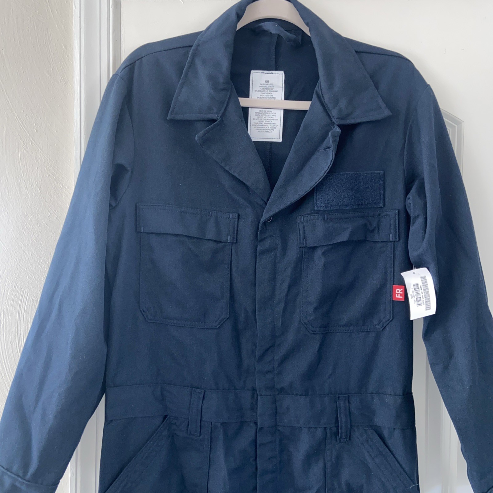US Navy Coverall Size 40R Flame-Resistant Blue USN New