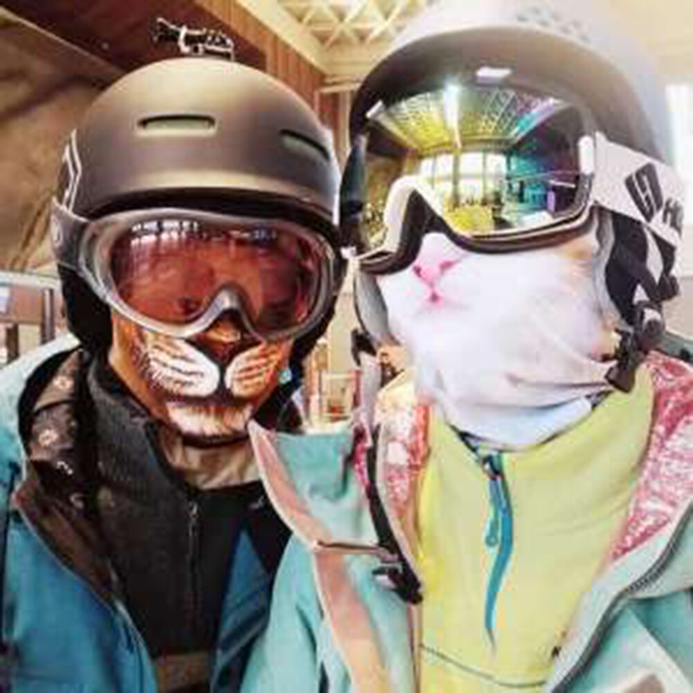 Winter Warmer Balaclava Animal Pattern Face Masks Neck Cover for Cycling Ski USA