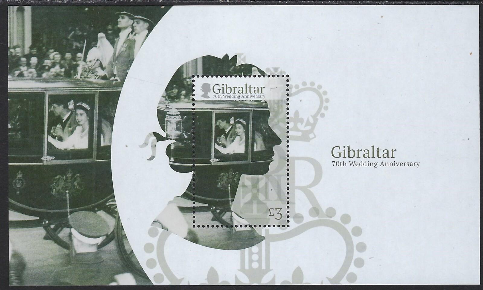 2017 MNH Souvenir Sheet from Gibraltar Queen Elizabeth Anniv......22L....SS 2386