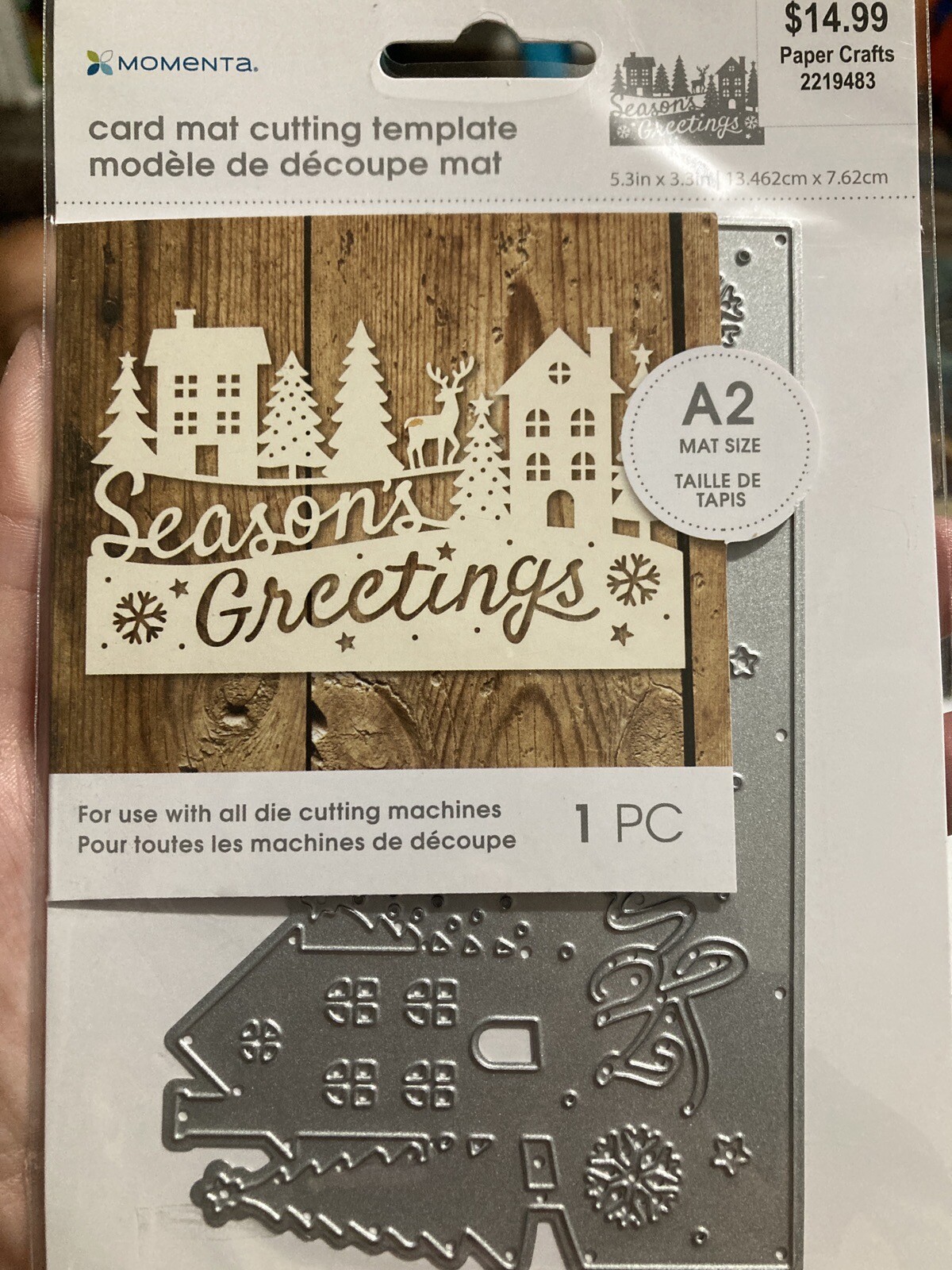 Momenta SEASON'S GREETINGS A2 CARD Die – 1 pc