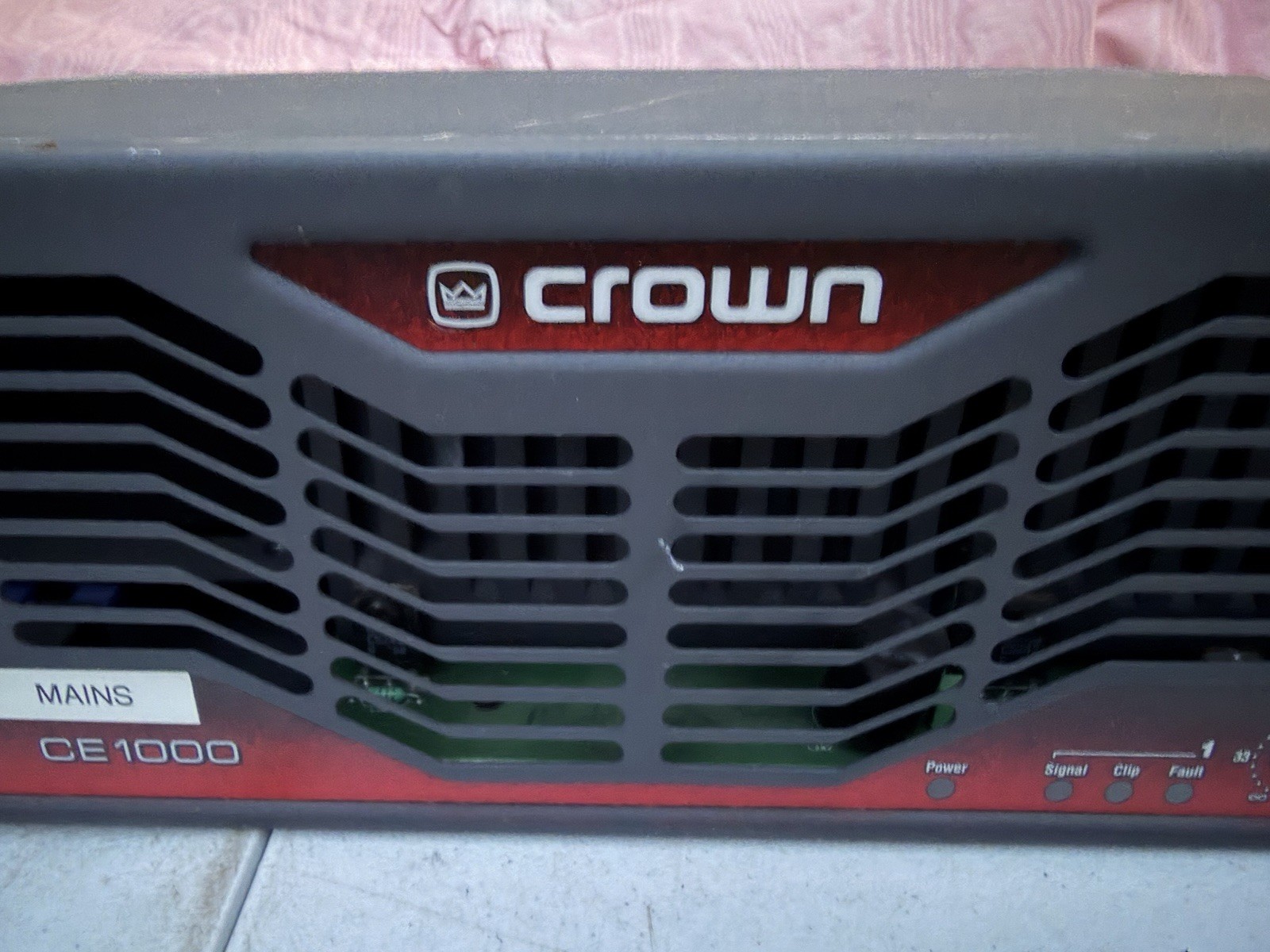 Rack Mount Crown CE1000 2-Channel Power Amplifier AS IS Untested / Powers On