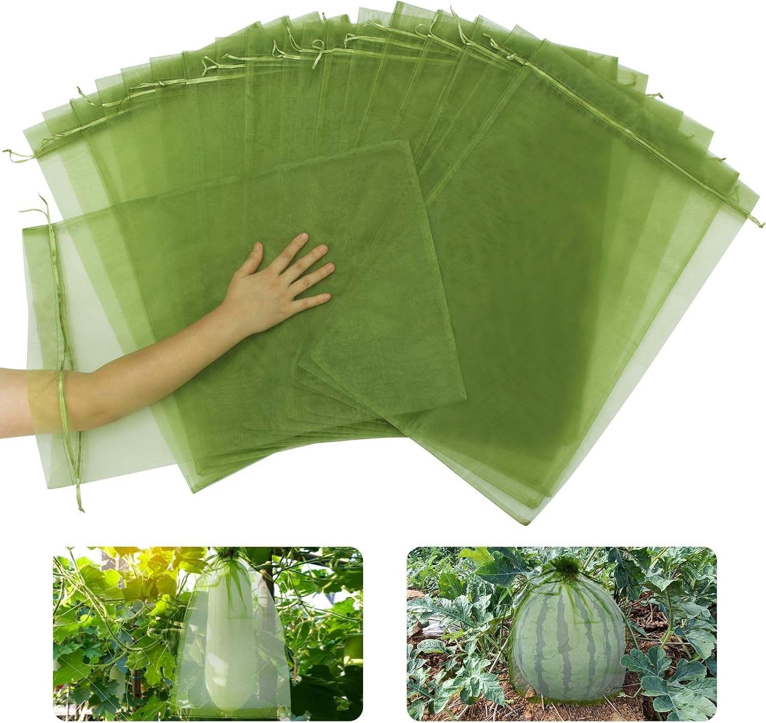 Fruit Protection Bags, 20 Pcs 20X14 Inch Fruit Netting Bags, Garden Fruit Cover
