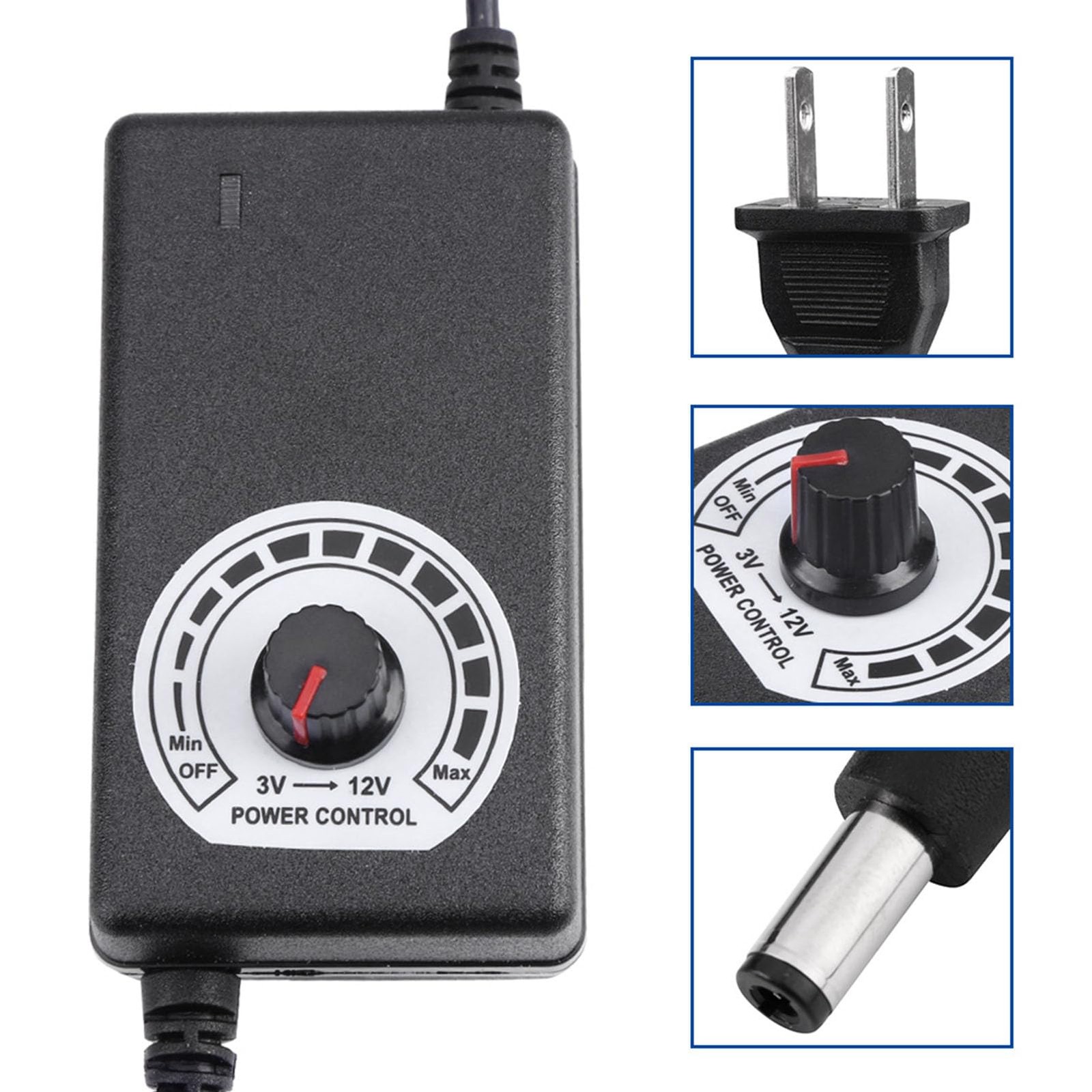 AC to DC Adapter 3-12V 2A Power Supply Motor Speed Controller Variable Speed