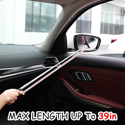 1 Pcs Car Window Mini Squeegee Retractable Auto Glass Squeegee Car Rearview