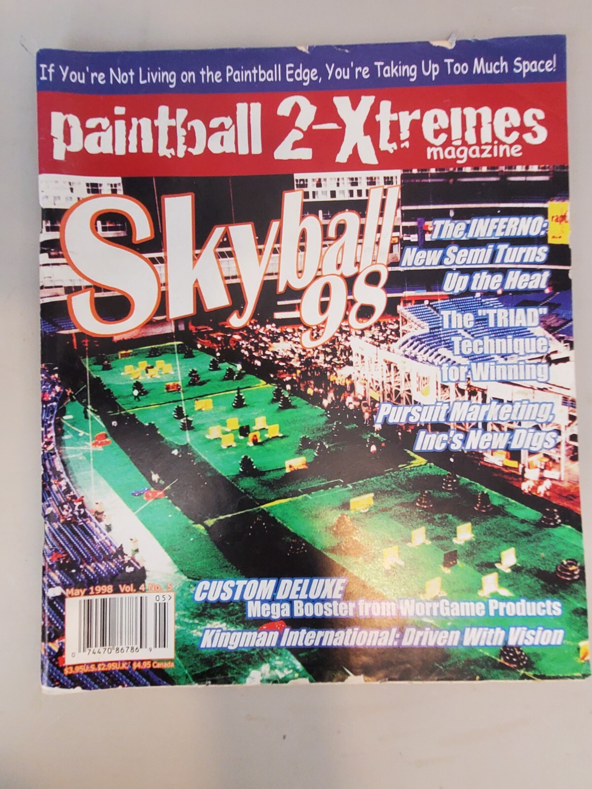 1st Version Paintball 2Xtremes Magazine May 1998 Skyball Coverage Very Rare issu