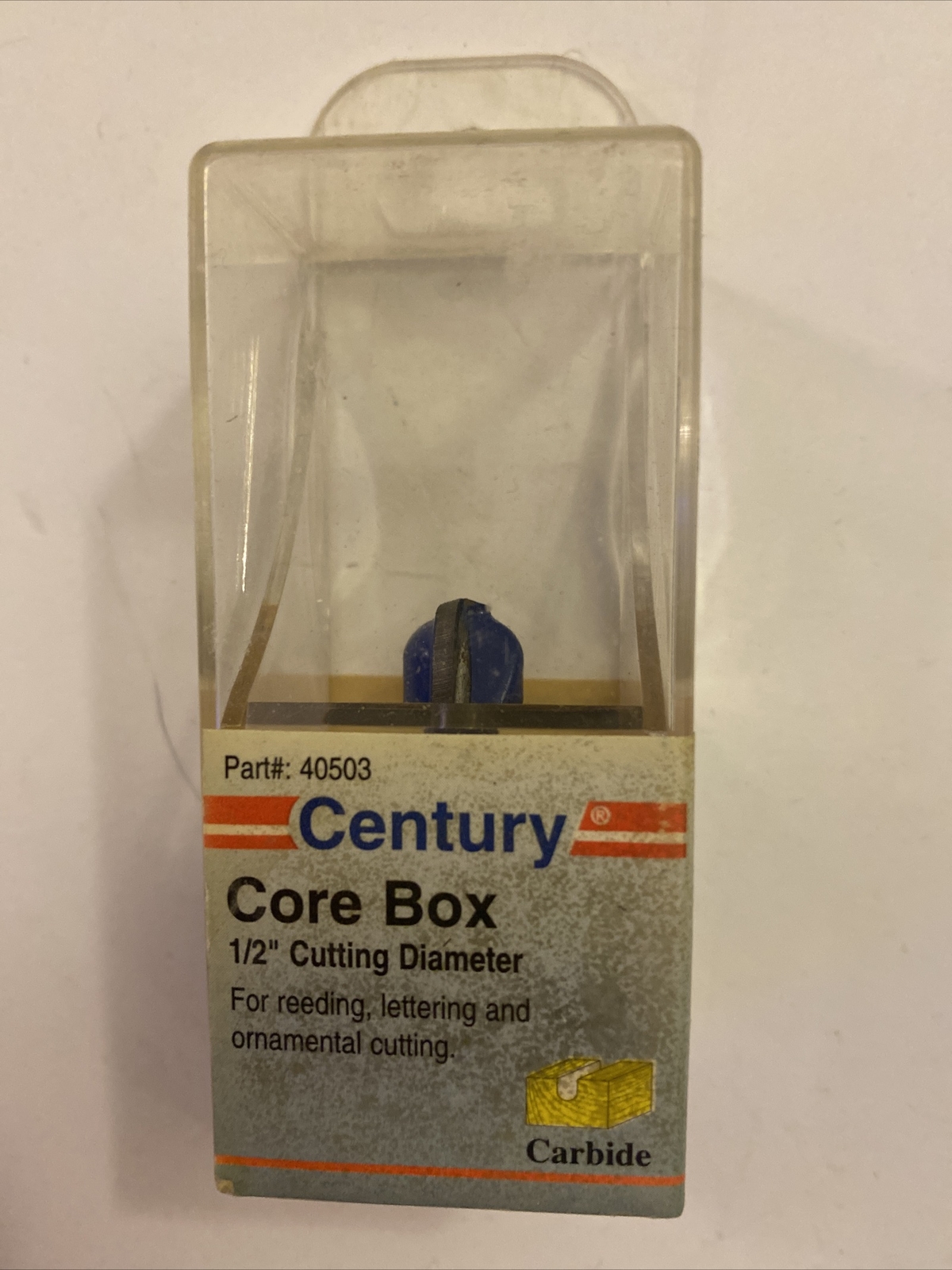 CENTURY DRILL AND TOOL 40503 Core Box Tct Router Bit,1/2 in.