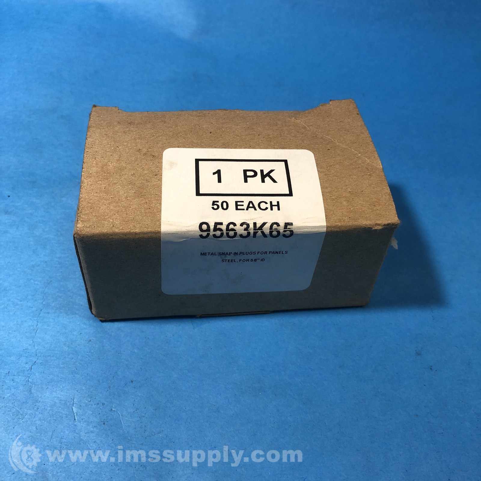 McMaster-Carr 9563K65 Box of 50 Metal Snap-in Panel Plugs FNOB