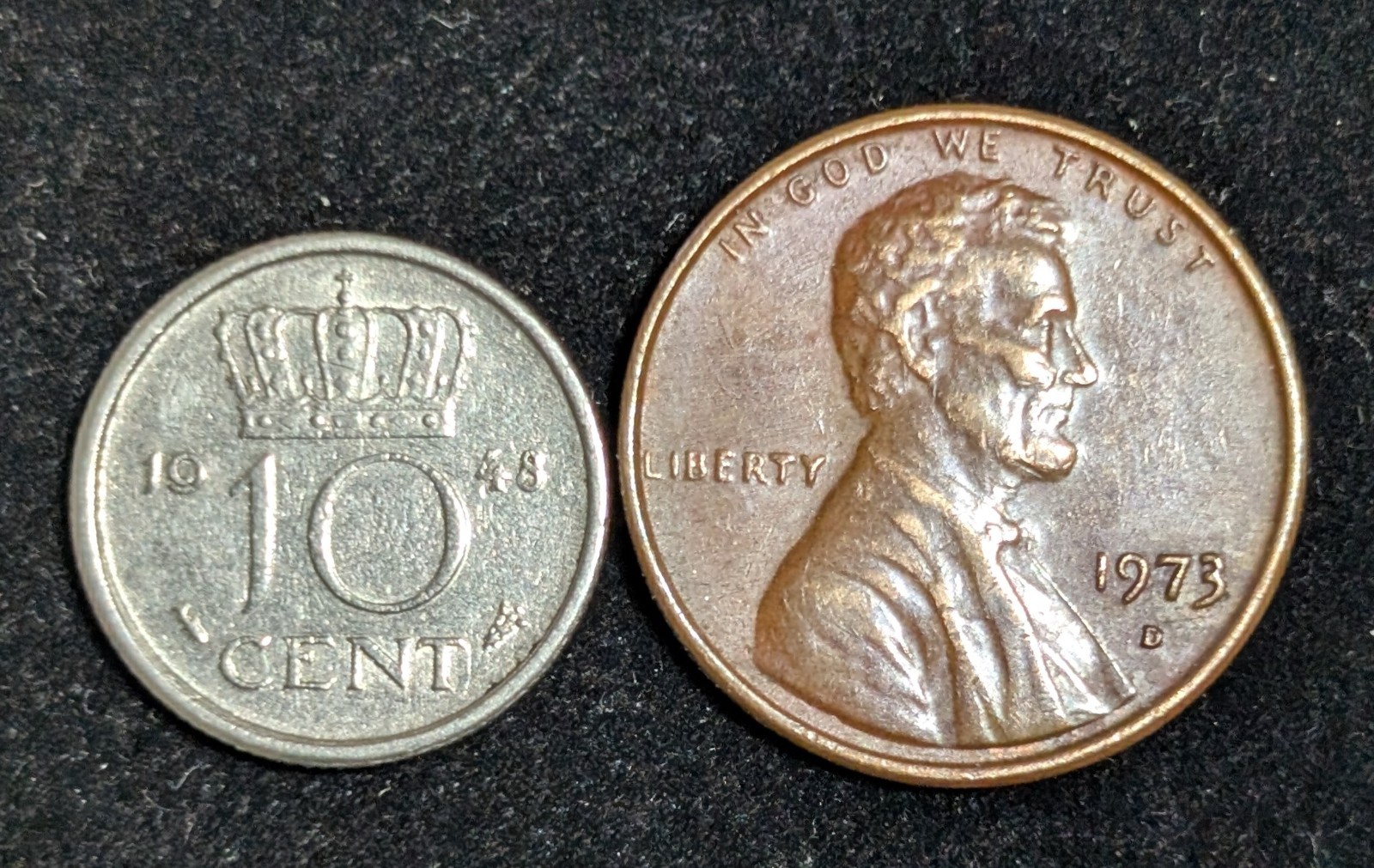 1948 Netherlands 10 Cents Circulated KM# 177