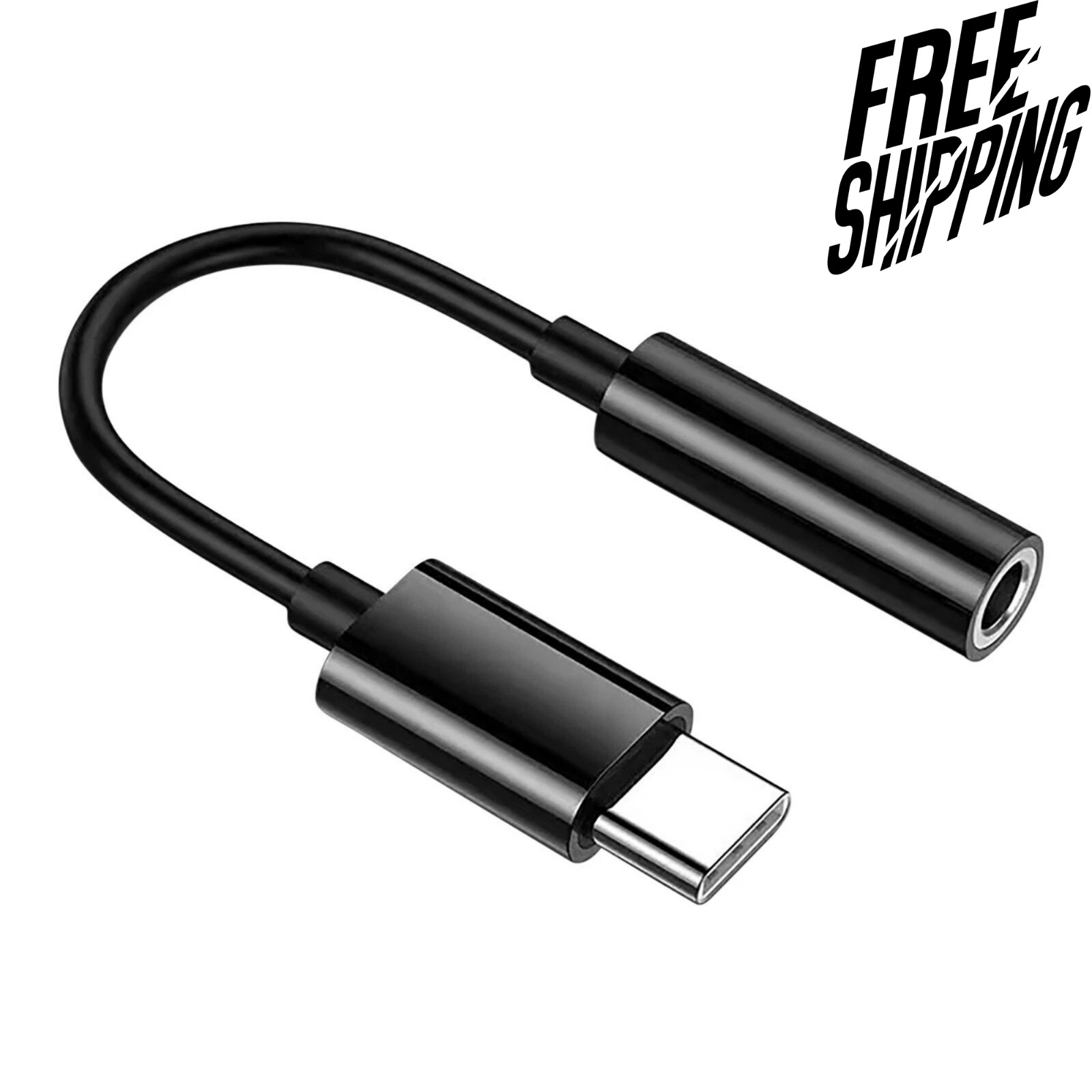 USB-C Type C Adapter Port to 3.5MM Aux Audio Jack Earphone Headphone Cable USB