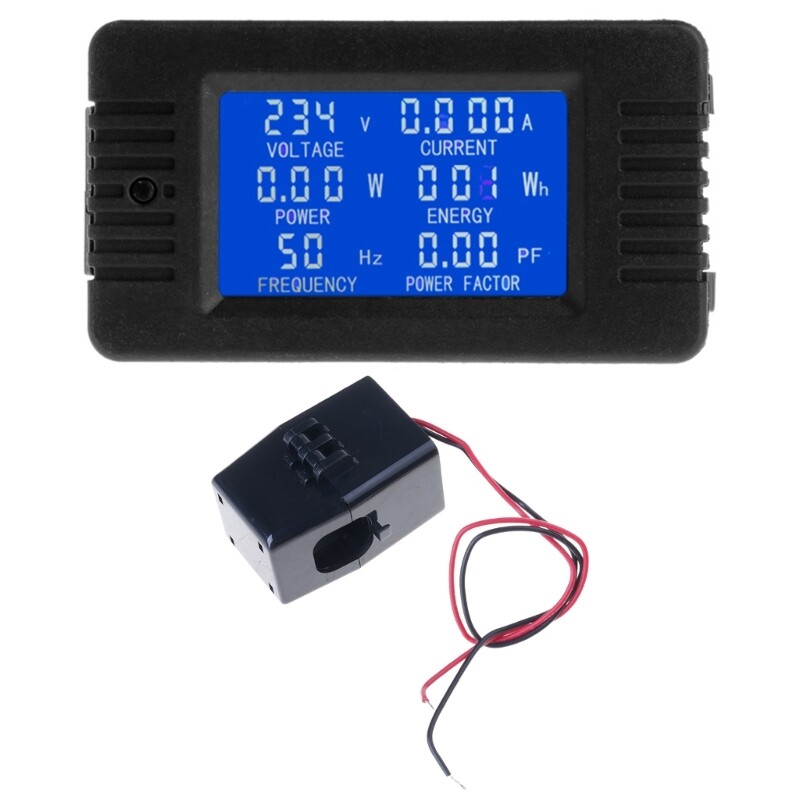 Wattmeter Power Meter LCD Energy Meter Power Monitor Plug Socket Power Kilowatt