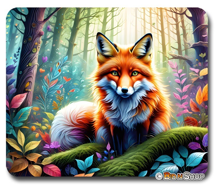 Red Fox - Mousepad / PC Mouse Pad - Wildlife Nature Lover Woods HOME OFFICE GIFT