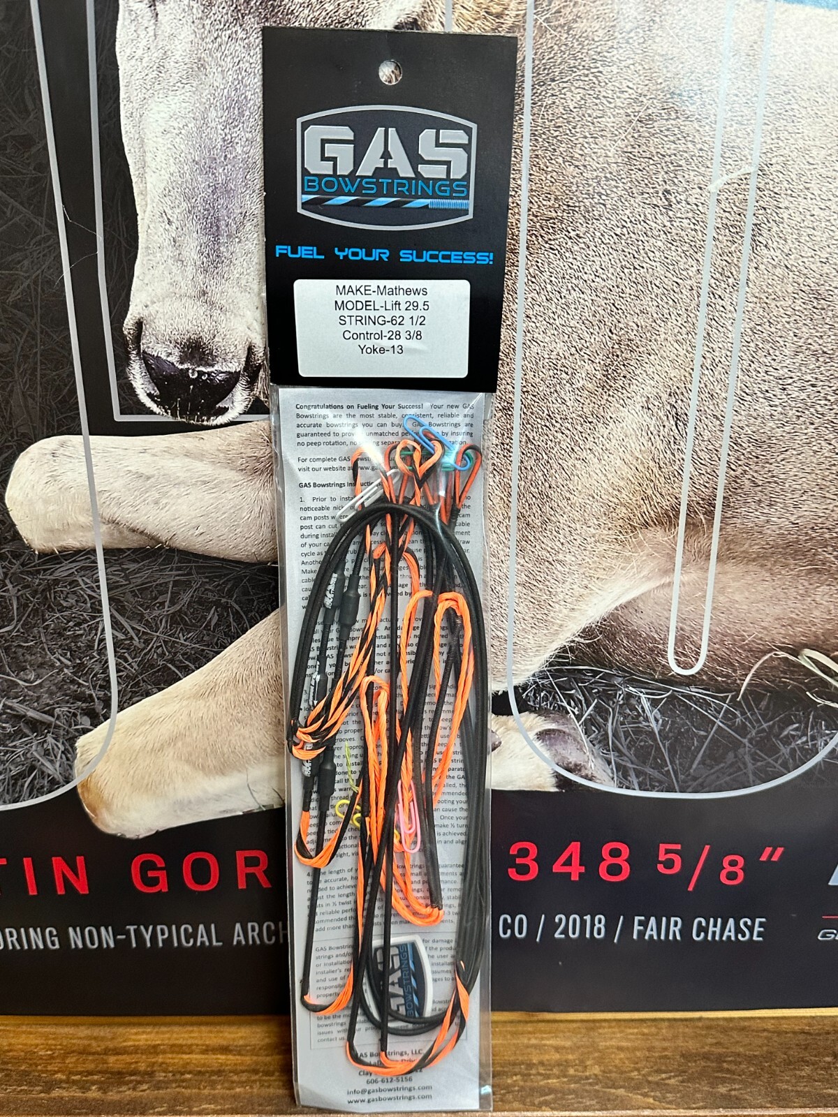Gas Bowstrings Mathews Lift LIFT X 29.5 Bow String Set  Flo Orange Black