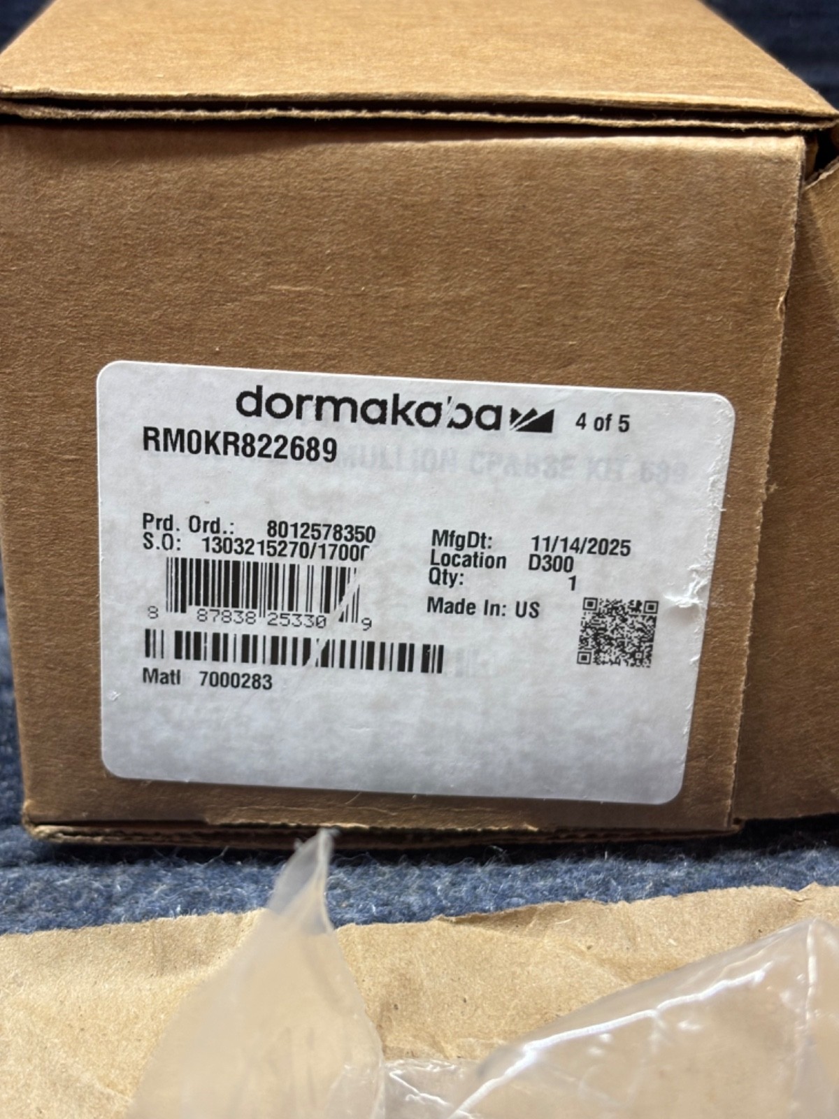 Dormakaba Mullion CP&BSE Kit For Exit Devices RM0KR822689 (K3)