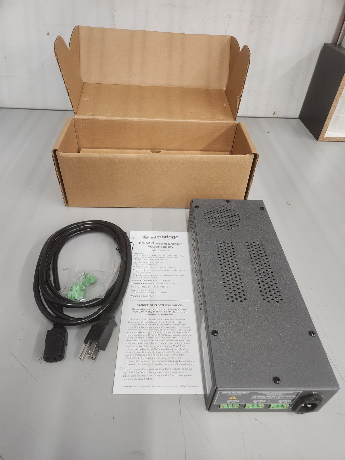 Cambridge Sound Management PS-AE-3 Active Emitter Power Supply New