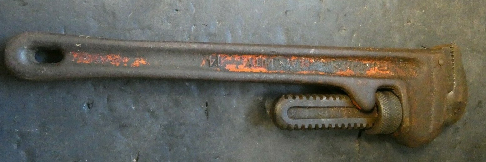 14 INCH HEAVY DUTY RIDGE TOOL CO RIDGID  PIPE WRENCH