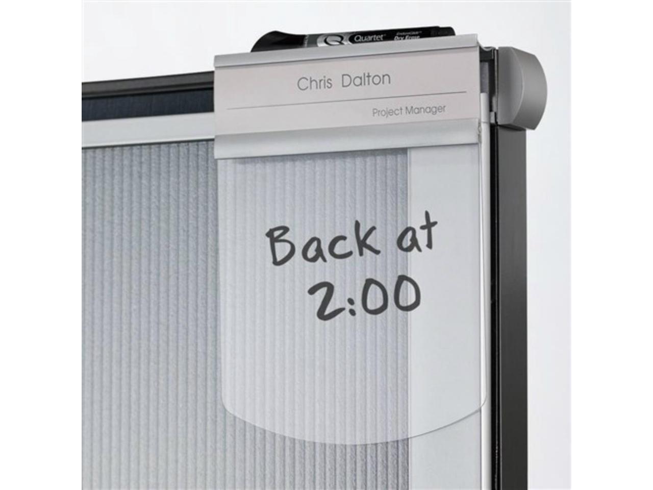 Quartet Premium Workstation Privacy Screen 38w x 64d Translucent Clear/Silver