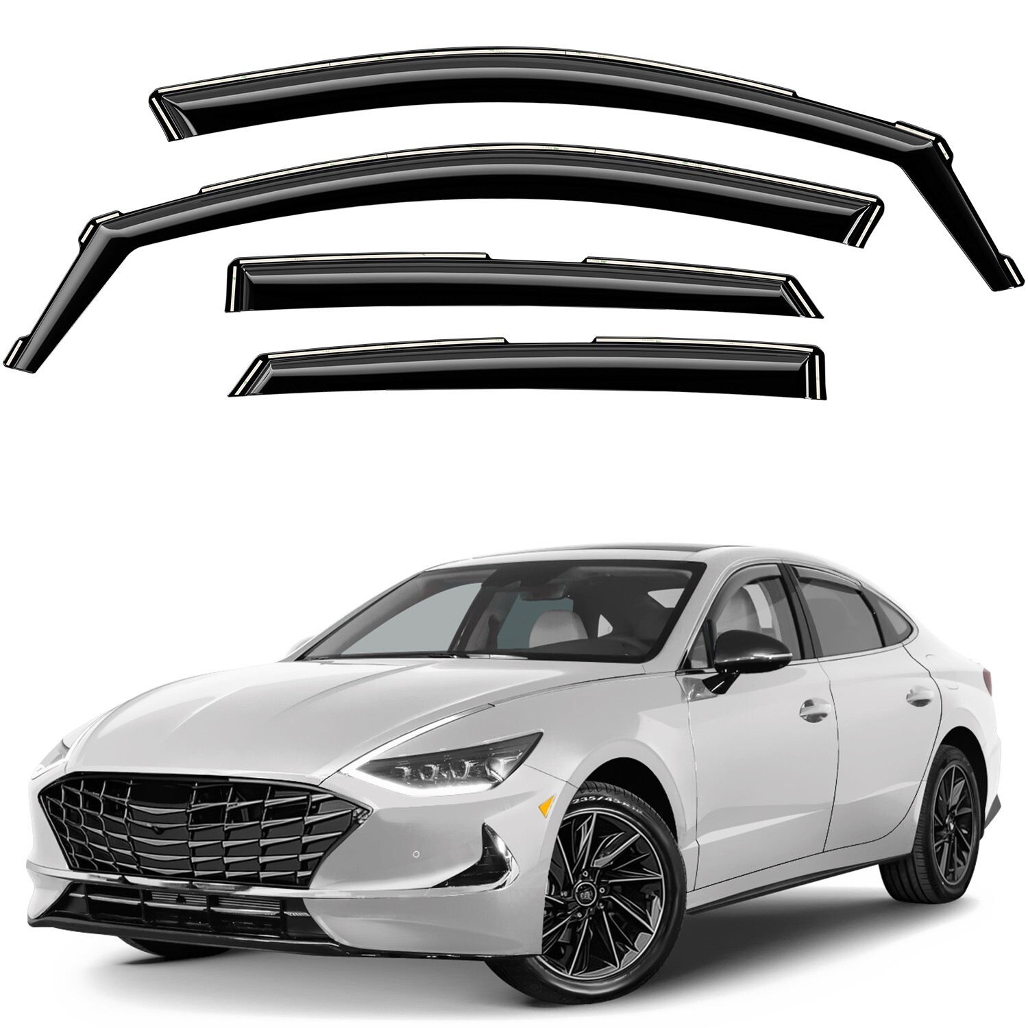 Sun Rain Visors Wind Rain Guards for 2020-2026 Hyundai Sonata