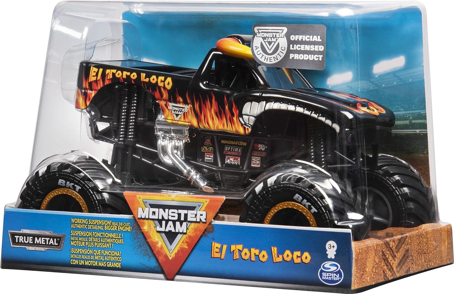 Monster Jam True Metal Realistic El Toro Loco Monster Truck Scale 1:24 Car Model