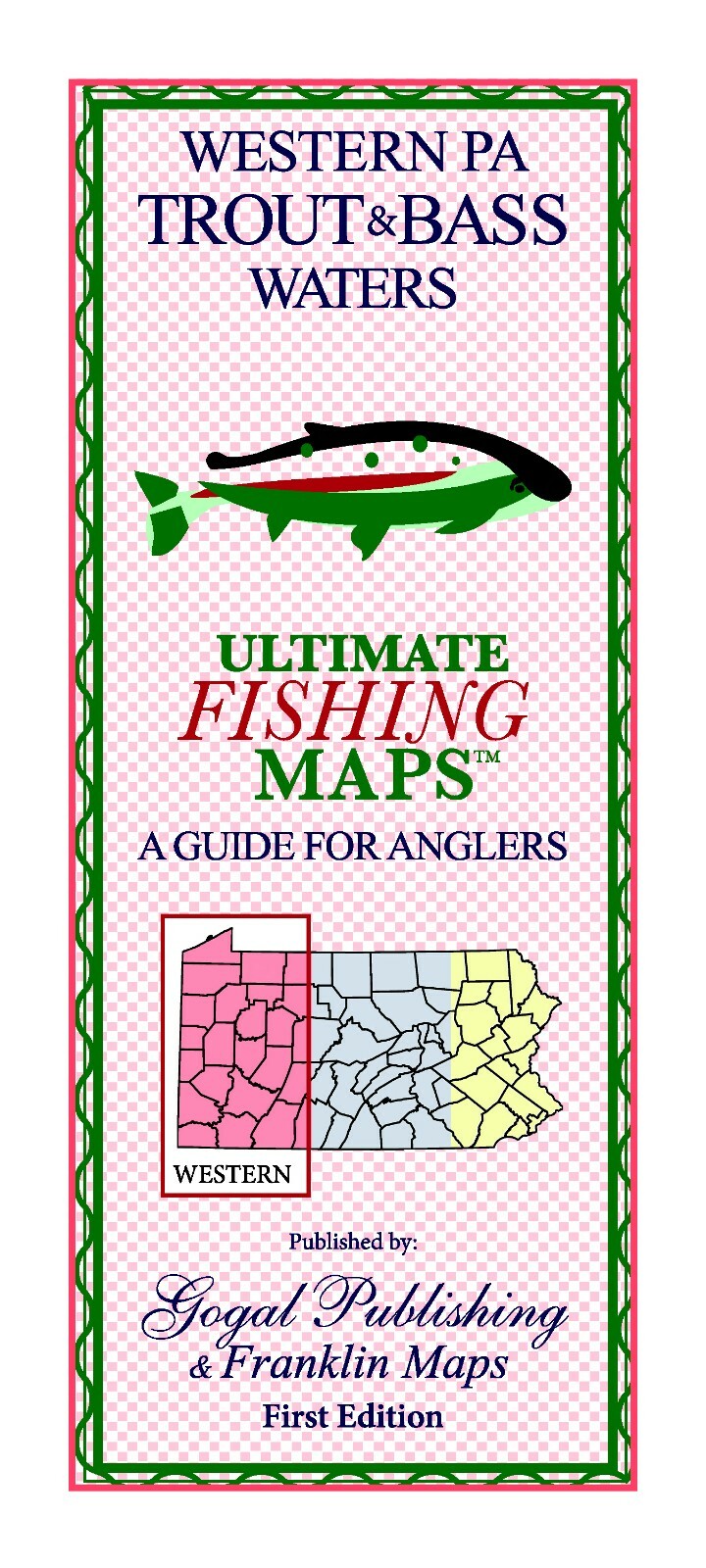 Pennsylvania Trout & Bass Waters Map (Western PA) by Gogal & Franklin Maps