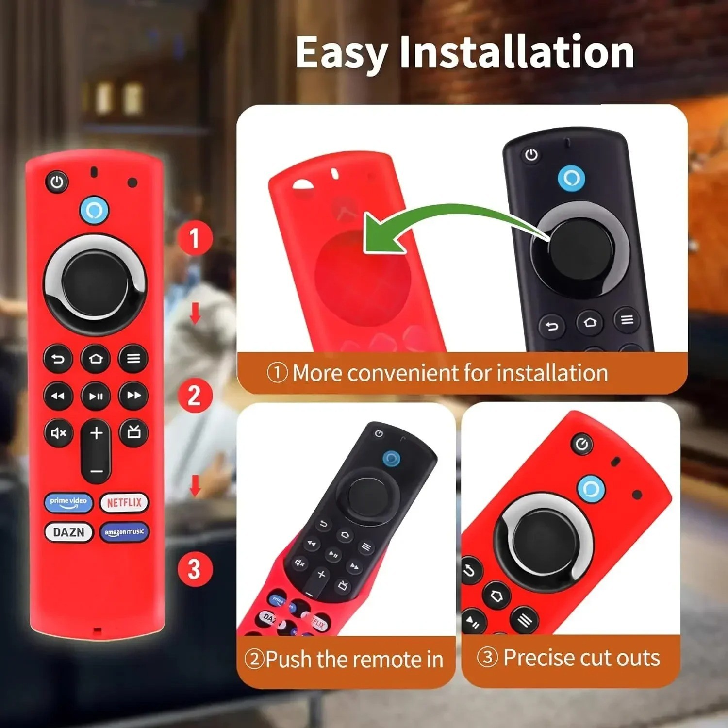 Silicone Case Remote Control for Amazon Fire TV Stick Lite 4K 3rd Gen Alexa