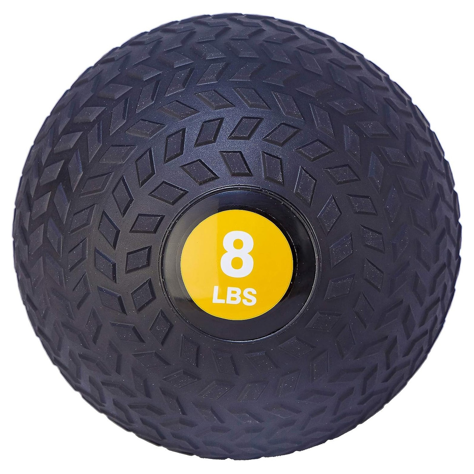 Fitvids 8 Pound Weighted Medicine Ball for Home Gym Training and Fitness, Yellow