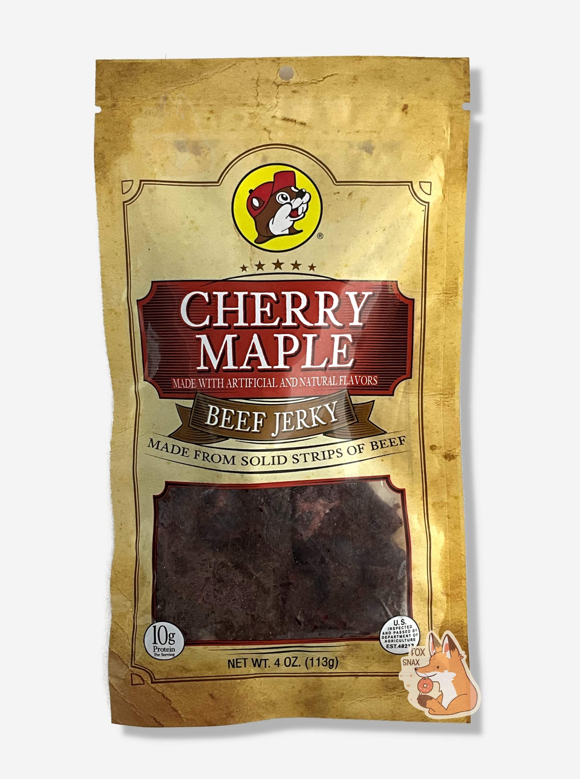 Buc-ee's Cherry Maple Beef Jerky –  Sweet & Savory Flavor, Tender Beef Snack