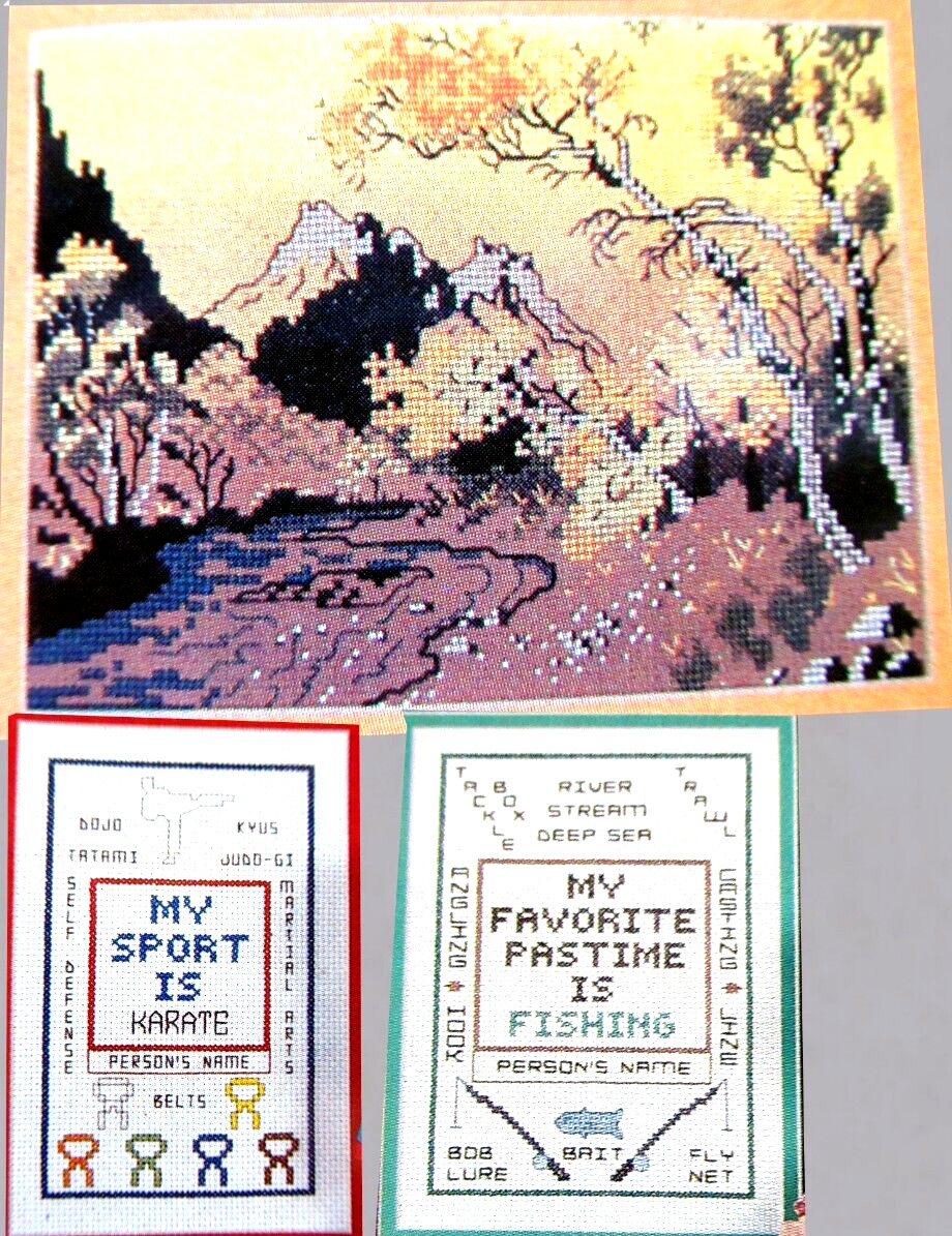 Autumn Cottonwoods My Pastime Fishing Sport Is Karate CROSS STITCH PATTERNS