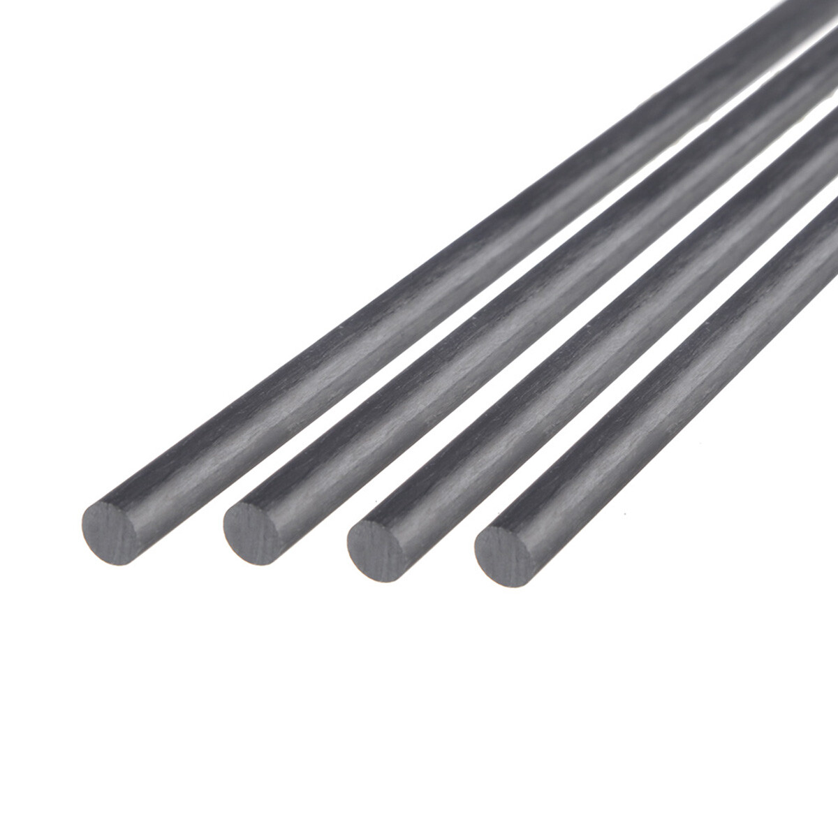 5pcs 4mm Diameter 500mm Length Carbon Fiber Rods Matte Surface Models