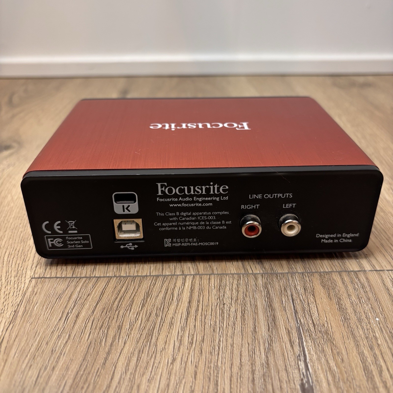 Focusrite Scarlett Solo 2nd Gen USB Audio Interface Studio Recording w/ Cable