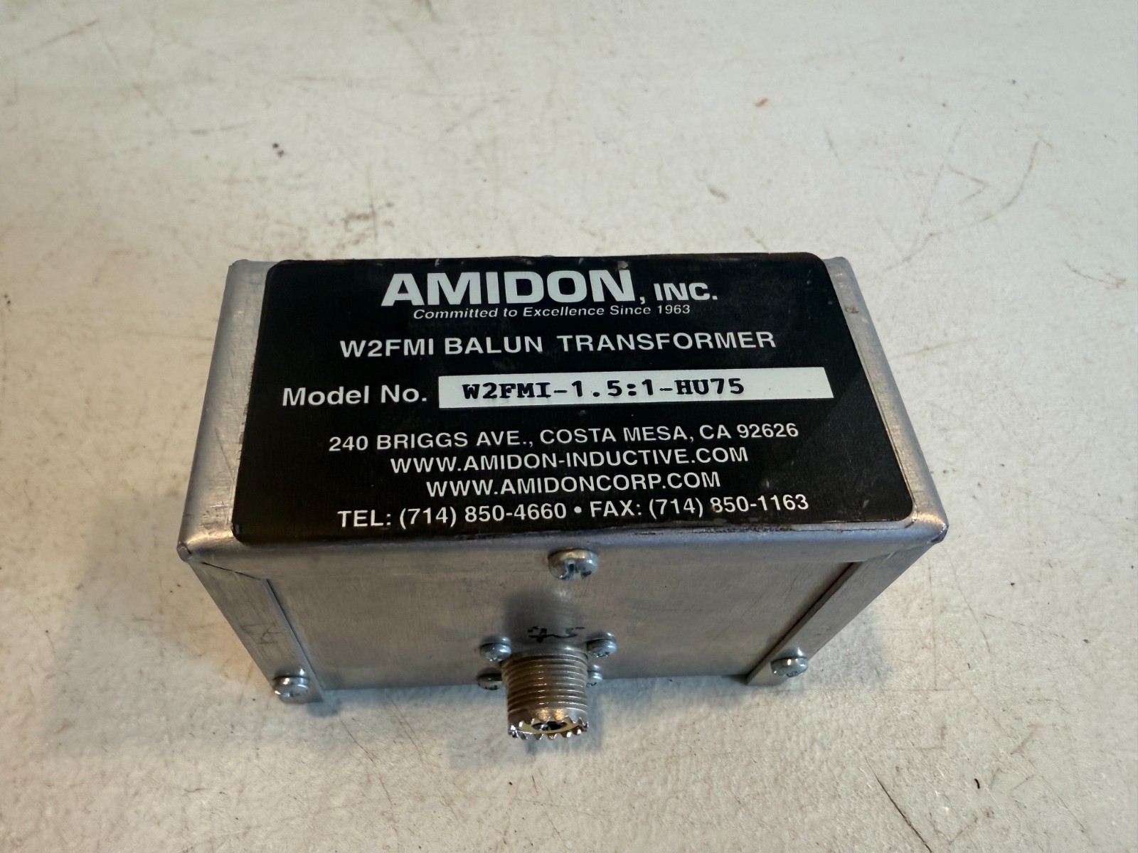 Amidon W2FMI 1.5:1 Balun Transformer HU75 Ham Radio Antenna Matching Unun Box