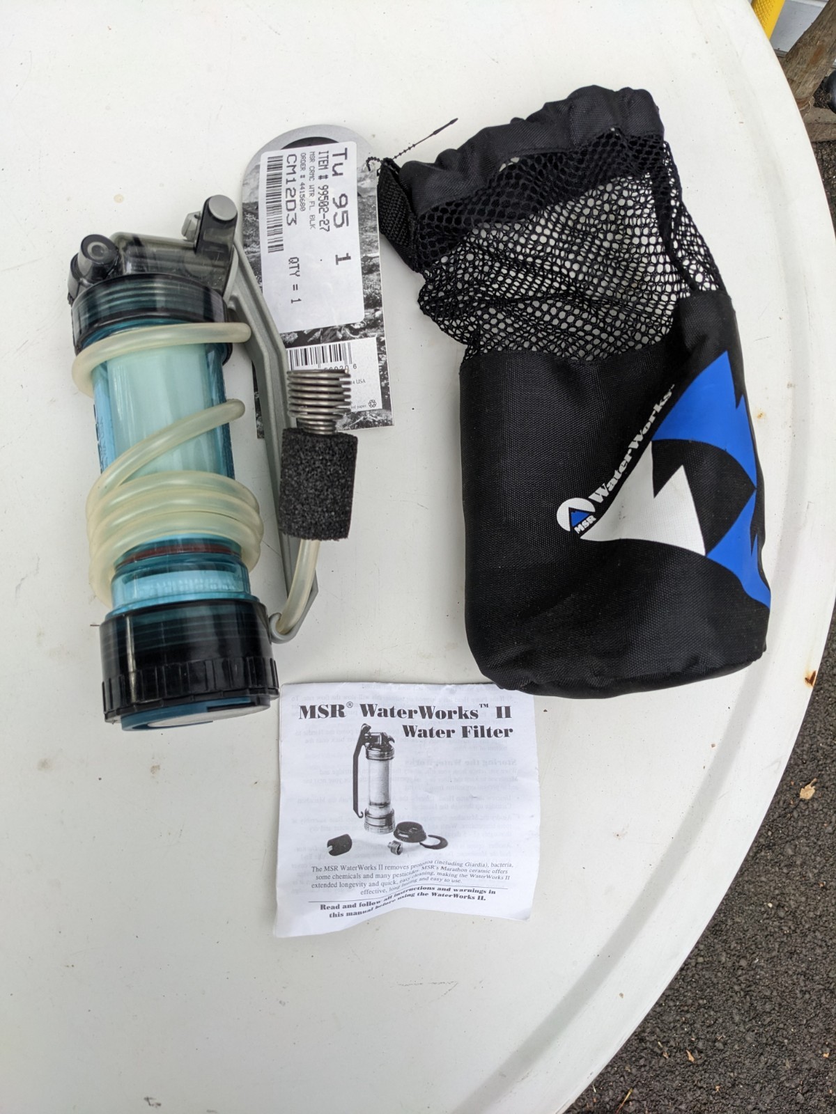 MSR WATERWORKS WATER PURIFICATION FILTRATION SYSTEM CAMPING BACKPACKING