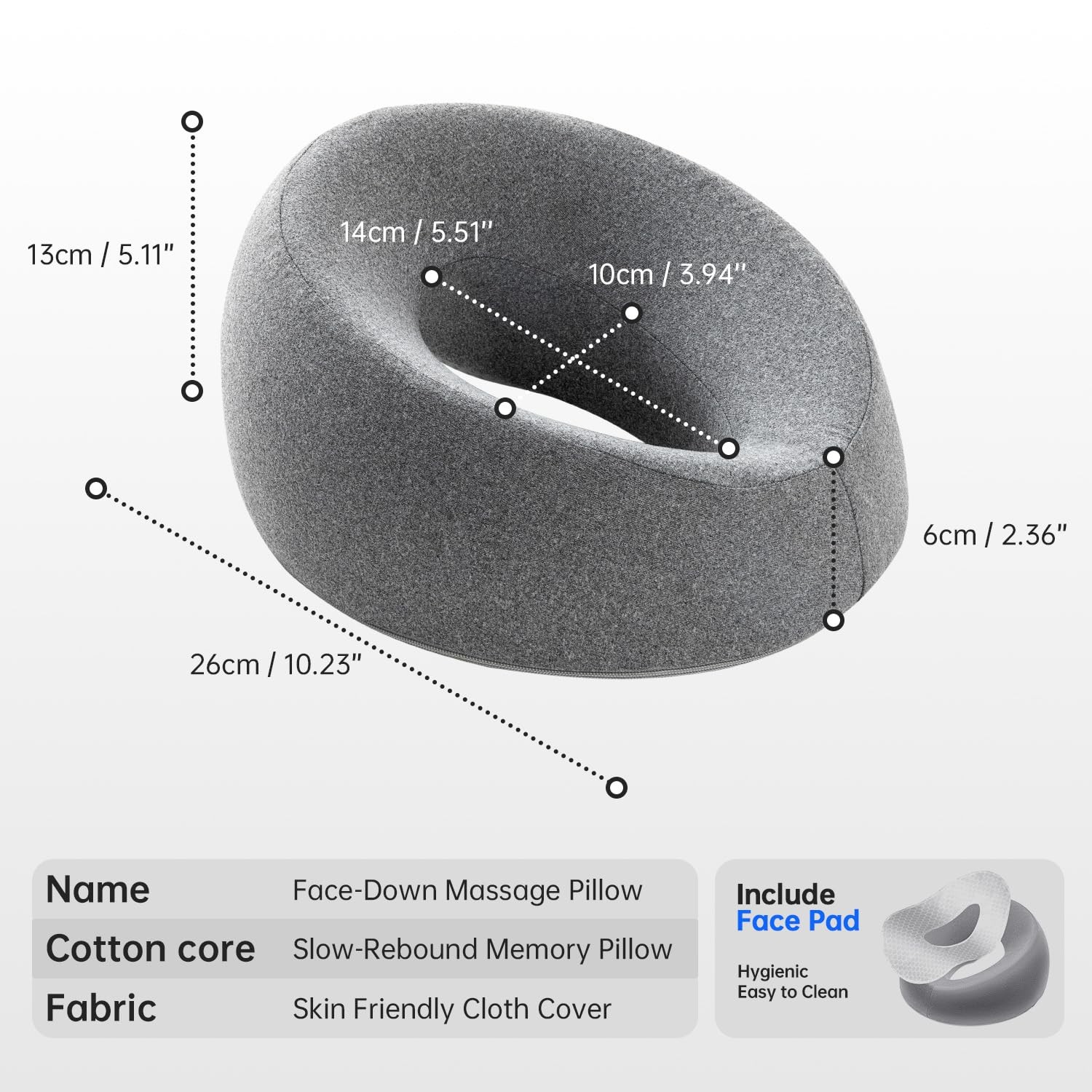 Face Down Pillows for Massage Table, Massage Headrest for Bed, Face Pillow fo...