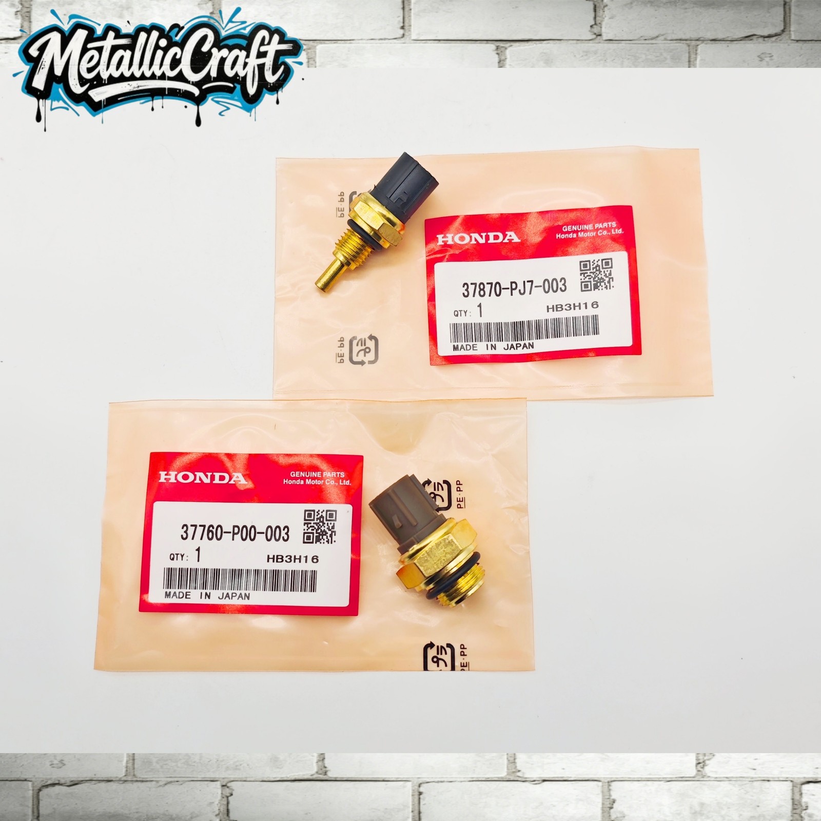 2Pcs OEM Coolant Temperature Sensor Switch Kit for Honda Accord Civic CR-V Acura