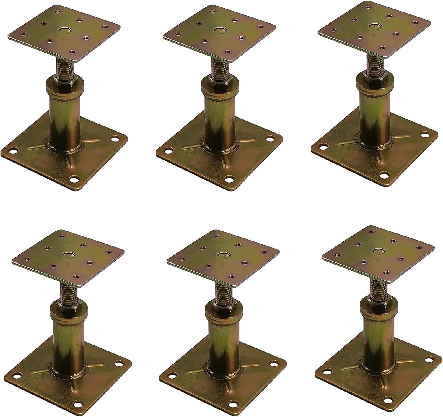 Adjustable 4 1/3" - 7" House Floor Jacks Mini Screw Post Pole for Leveling, G...