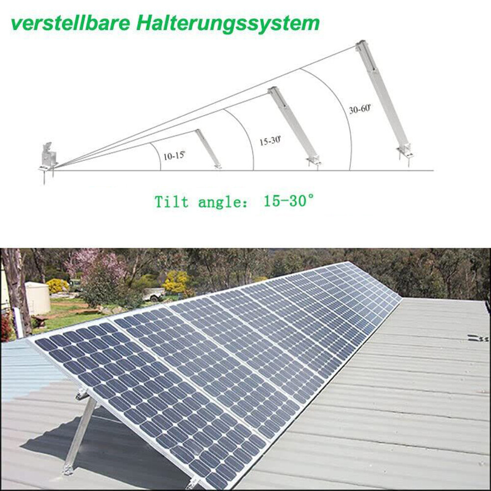 2x Adjustable Angle Solar Panel Mounting Brackets Solar Panel Tilt Mount Bracket