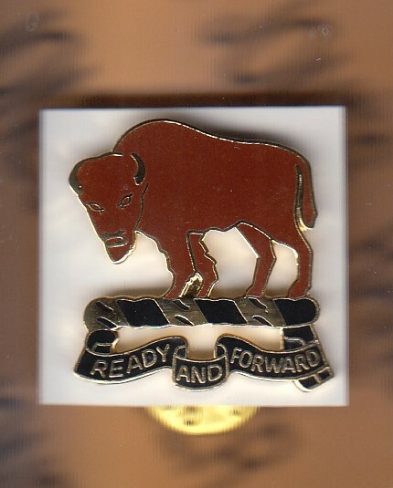 10th Cavalry Regiment crest DUI badge c/b clutchback NHM