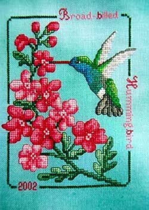 Broad-Billed Hummingbird 2002 by Crossed Wing Collection cross stitch pattern