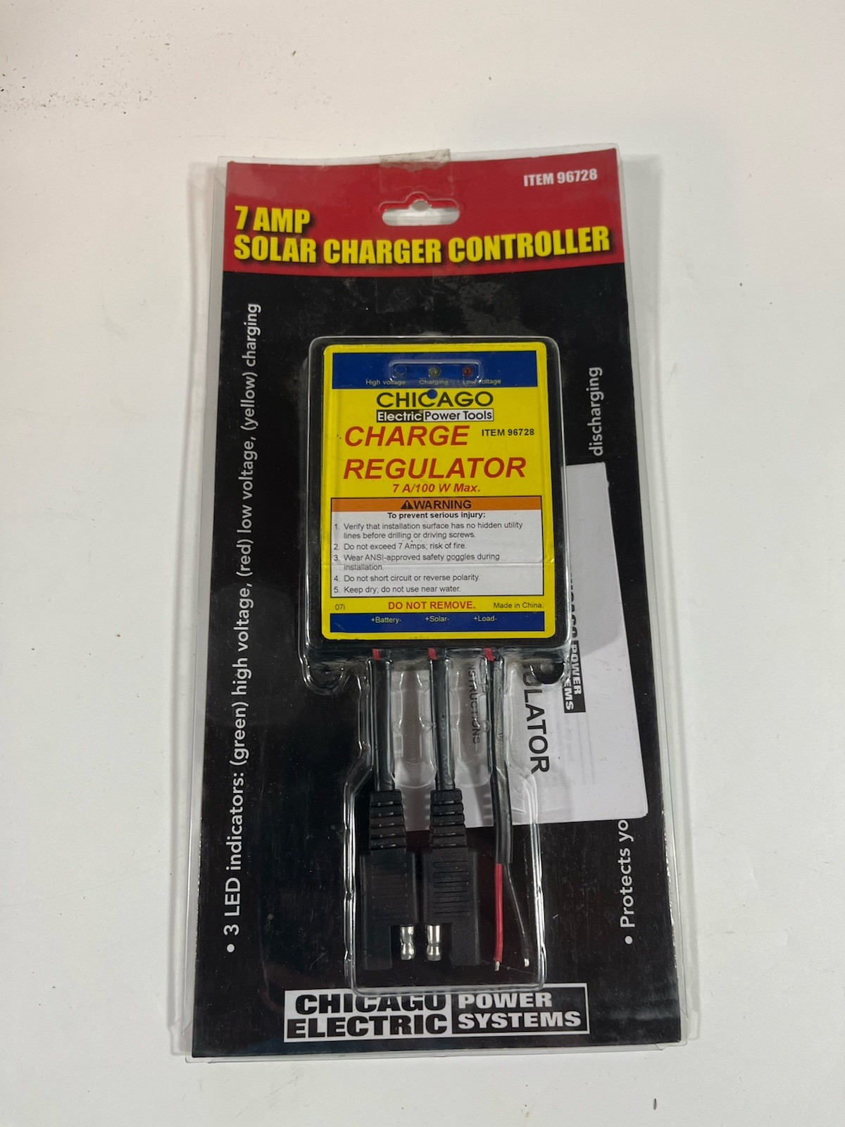 Solar Charger Controller 7 AMP  Charge Regulator 100 Watt Max 96728