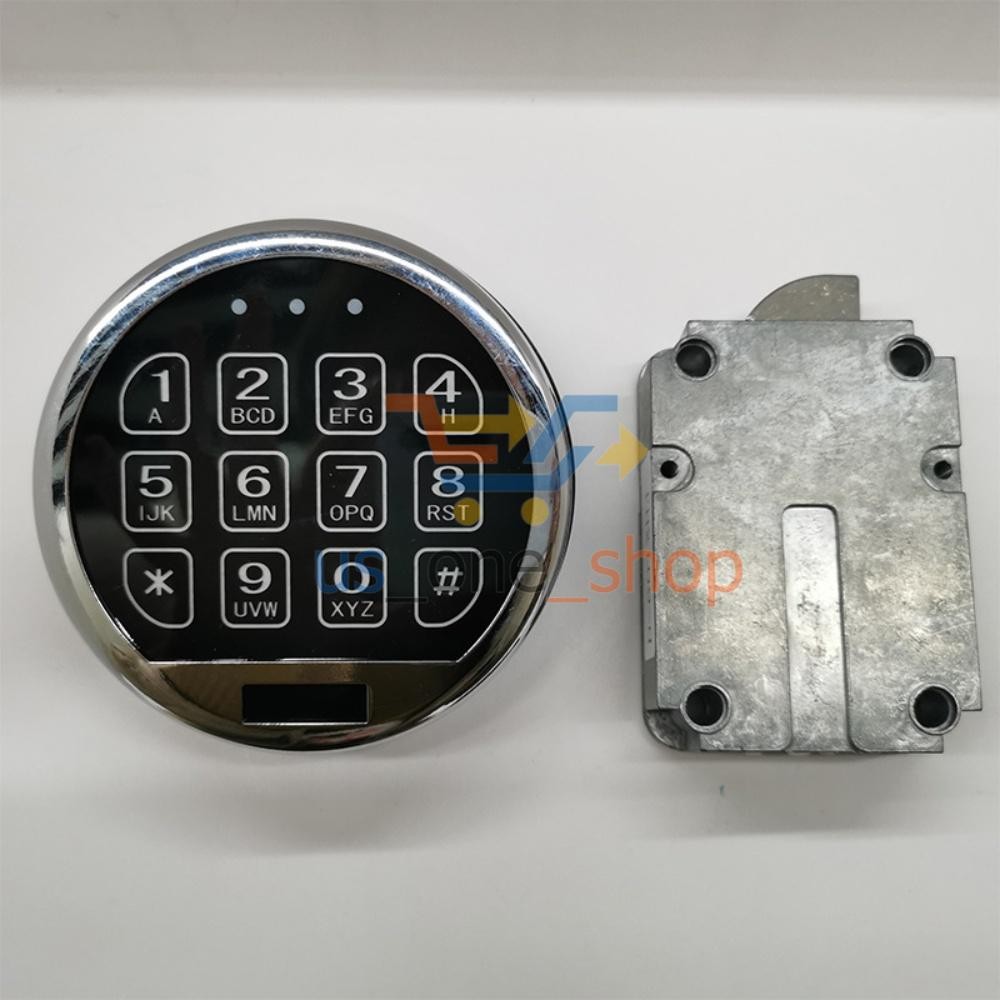 Electronic Safe Lock LED Keypad Chrome Gun Safe Lock Replacement With Swing Bolt